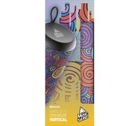 Music Sound Haut-Parleur Vertical | Haut-Parleur Bluetooth 5.0 extérieur - 5 Watts de Puissance - Playtime 4 Heures - Charge 1,5 Heures - Entrée Micro SD, clé USB et câble AUX - Fantaisie Cercles