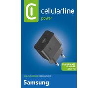 Cellularline Super Fast Charger 25W - Samsung Chargeur secteur USB-C Super Fast Charge PD de 25W