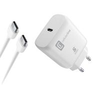 Cellularline Super Fast Charger Kit 25W - USB-C to USB-C - Samsung Chargeur secteur Super Fast Charge PD de 25W avec câble USB-C vers USB-C