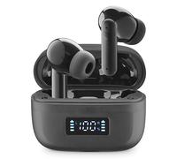 Cellularline Tone TWS Bluetooth Écouteurs Intra-Auriculaires avec ENC (Environnement Noise Cancelling), 4 Microphones, écran LED, Total Play Time 20 Heures, Noir