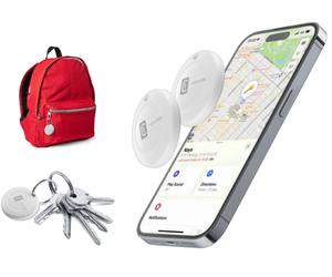 Cellularline Tracy - Designed for iOS Ensemble de 2 pièces - Dispositif de localisation d'objets, compatible avec l'application Localiser d'Apple