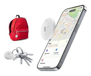Cellularline Tracy - Designed for iOS Localisateur d'objets compatible avec Android, idéal pour retrouver clés, sacs à dos et objets personnels via l'app Localiser d'Apple. Compact, précis et facile à