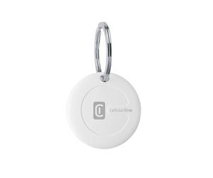 Cellularline Tracy - Détecteur d'objets Compatible avec Apple iOS Find Me - Batterie remplaçable (durée 1 an) - Résistant à la poussière et à l'eau jusqu'à 1 m de Profondeur - Pack de 1 Tracy - Blanc