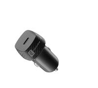 Cellularline - USB-C Car Power 20W - Chargeur de Voiture USB-C 20W - Adaptateur de Prise Allume-Cigare Automatique 12V/24V - Protection Contre Les surcharges et Les Courts-Circuits - Noir