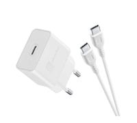 Cellularline USB-C Charger Kit 15W Le kit chargeur USB-C 15W recharge rapidement et en toute sécurité les appareils Samsung avec un port USB-C compatible avec la charge 15W.
