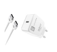 Cellularline USB-C Charger Kit 30W Smartphone, Tablette Blanc Secteur Intérieure BLANC G
