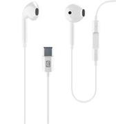 Cellularline Usb Type C Écouteurs stéréo filaires avec microphone blanc Blanc G