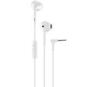 cellularline | Voice Capsule | Écouteurs à Capsule avec Fil et Microphone - Jack 3.5 mm - Couleur Blanc