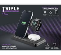Cellularline WIRESTAND3IN1FBK station d'accueil Montre connectée/Smartphone Noir