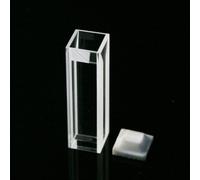 Cellule à quartz microfluorescente avec couvercle en PTFE - Chemin lumineux de 10 mm, volume de 1,0 ml, 4 fenêtres transparentes, dispositif à dessus ouvert