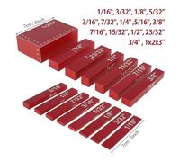 Cellule de Charge, 15Pcs Setup Blocks Height Gauge Set Metric Precision Aluminum Setup Bars For Router And Table Saws Woodworking Router Tool(135 * 50mm)