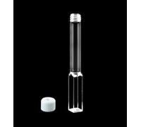 Cellule de cuvette à quartz en tube de 10 mm - Plat colorimétrique fluorescent à longue bouche à vis, volume de 4,5 ml, tube à essai transparent à quatre côtés
