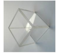 Cellule de fluorescence à quartz de précision entièrement fondue - Grande taille 30 mm x 30 mm x 30 mm, volume de 22,5 ml avec 4 fenêtres transparentes, 1 pièce