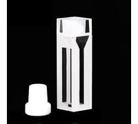 Cellule de fluorescence à trace de quartz avec bouchon - Longueur de trajet de 10 mm, volume de 1,05 ml, fente de 3 mm