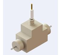 Cellule de test à trois électrodes - Argent - Électrode de référence S de 6 mm de diamètre avec électrodes en acier inoxydable(Silver ion-S)
