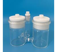 Cellule électrochimique à trois ports en forme de H avec électrode de référence - Idéale for les expériences et la recherche en électrolyse(300ml-300ml-30ml)