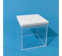 Cellule électrolytique catalytique non scellée transparente à quartz carré for applications photochimiques - 50 mm x 50 mm x 50 mm