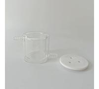 Cellule électrolytique Double couche avec contrôle de température for système à 3 électrodes, réservoir en verre de précision avec couvercle en PTFE, 1 pièce(30ml)
