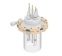 Cellule électrolytique pour photocatalyse à quartz avec éclairage inférieur - Transmission de lumière élevée, couvercle scellé en PTFE pour expériences électrochimiques