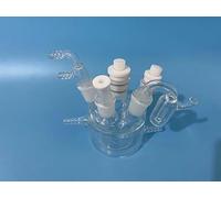 Cellule électrolytique scellée à cinq ports for expériences de réactions d'oxydoréduction - Disponible en 50 ml, 100 ml, 250 ml, 300 ml et 500 ml (1 pièce)(Double Layer 100ml)