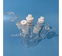 Cellule électrolytique scellée à cinq ports for expériences de réactions d'oxydoréduction - Disponible en 50 ml, 100 ml, 250 ml, 300 ml et 500 ml (1 pièce)(Double Layer 50ml)