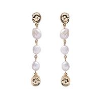 Cellule et boucles d'oreilles de perles d'eau fraîche pour les femmes
