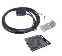 Cellule lumineuse à réflecteur 12 à 24 V CC - Sortie PNP - Cellule lumineuse à réflexion - Avec miroir - Jusqu'à 2 mètres NC/NO (armoire lumineuse réflecteur - 2 m - PNP - E3Z-R81)
