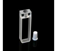 Cellules de spectromètre à quartz standard avec bouchon en PTFE - Chemin lumineux de 5 mm, volume de 1,75 ml, 2 fenêtres transparentes for spectroscopie de fluorescence