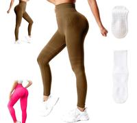 Cellumave Leggings, Cellumave 3D Legging Redefine Your Silhouette Effortlessly, Butt Lifting & Shaping Leggings (Coffee Brown,S)