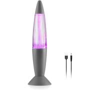 CELLUSTOP Lampe à Lave LED Multicolore 6 Couleurs - Lampe Magma LED - Fusée Tornade Twist - Lampe Magma Lave - Verre Robuste - 35 cm - Piles ou USB - Eclairage LED 6 Couleurs Alternatives