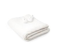 CELLUSTOP Surmatelas Chauffant 2 Personnes - Couverture chauffante pour lit Double - Chauffe Lit 160 x 140 cm, 3 Niveaux de Température, 2 Télécommandes, Chauffage Rapide, 2 x 60W, Blanc, Lavable