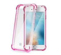 Celly Armor Silicone Case - Convient à l'Apple iPhone 7/8 Plus - Coque arrière en TPU - Résistant aux chocs - Transparent/Rose