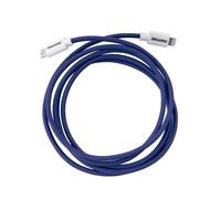 Celly, Câble USB-C vers Lightning compatible avec appareils Apple et système iOS, longueur 1,5 m, puissance prise en charge 60 W, connecteurs en PVC et revêtement en nylon anti-pliage, bleu