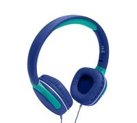 Celly, Casque avec Fil pour Enfants, Microphone intégré, Bandeau réglable, Compatible avec appareils AUX, Jack 3,5 mm, Couleur Bleu