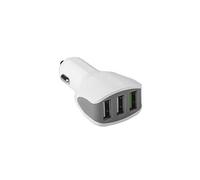 CELLY CC3USBTURBOWH - Adaptateur d'alimentation pour voiture - 4.4 A - 3 connecteurs de sortie (USB) - blanc