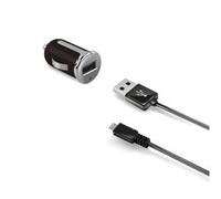 Celly CCUSBMICRO chargeur d'appareils mobiles Smartphone, Tablette Noir, Argent Allume-cigare Auto