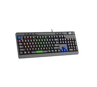 Celly, Clavier Stealth, Ligne Sparco, Clavier rétroéclairé RVB avec 12 Modes d'éclairage, Clavier PC avec Fil, Touches à Membrane et Anti-fantôme, Connexion Plug&Play avec câble USB-A 1,5 m