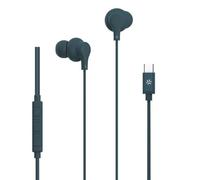 Celly, Écouteurs Intra-Auriculaires avec Fil USB-C, avec Bouton de réponse, contrôle du Volume, Microphone intégré, Couleur Bleue