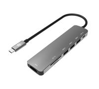 CELLY HUB DA USB-C A 3 Porte USB-A, 1 Porte USB-C 1 Porte HDMI, 1 Porte mémoire SD, 1 Porte SCHEDE TF Grigio Marque