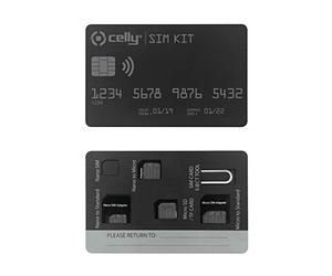 Celly Kit adaptateur universel pour carte SIM Noir