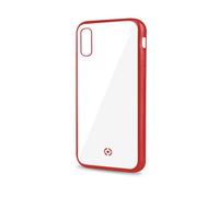 Celly Laser Matt coque de protection pour téléphones portables 16,5 cm (6.5 ) Housse Transparent, Rouge Apple iPhone XS Max