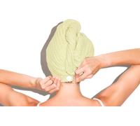 Celly Lingette Turban Cheveux Turban Sèche-Cheveux Microfibre Serviette à Cheveux Femme Vert Sauge