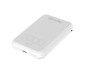 Celly MAGPB5000EVOWH banque d'alimentation électrique 5000 mAh Recharge sans fil Blanc