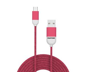 Celly PTMC0015P Pantone Micro USB 2.0 Cable, 2.4A Output, 1m Length, Pink Micro