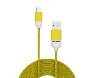Celly PTMC0015Y Pantone Micro USB 2.0 Cable, 2.4A Output, 1m Length, Yellow Micr