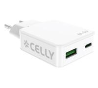 Celly SLIMTC1C1A45WWH chargeur d'appareils mobiles Ordinateur portable, Smartphone, Tablette Blanc Secteur Charge rapide Intérieure