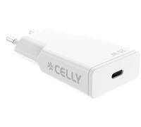 Celly SLIMTC1C25W Ordinateur portable, Smartphone, Tablette Blanc Secteur Charge rapide Intérieure