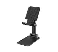 Celly, Support de Bureau pour Smartphone et Tablette Ligne Black Label, Design Compact et Pliable, Support réglable, Texture antidérapante et Base avec équilibrage, Noir