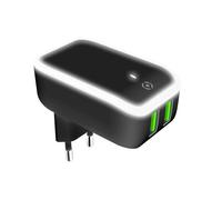 Celly TC2USBLEDBK chargeur d'appareils mobiles Universel Noir, Blanc Secteur Intérieure