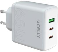 Celly TC3GAN65WEVO - 2 Chargeur mural USB-C/ USB-A GaN 65W [PRO POWER]